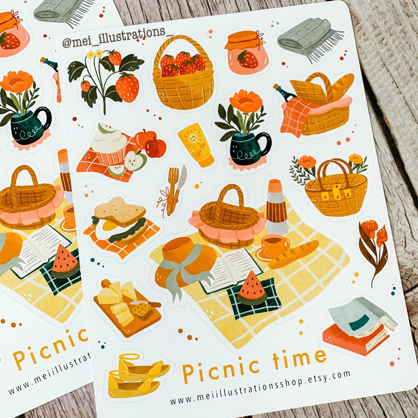 Picnic sticker sheet