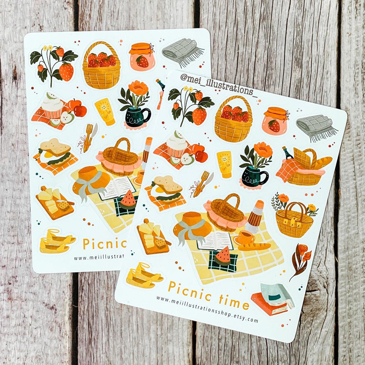 Picnic sticker sheet