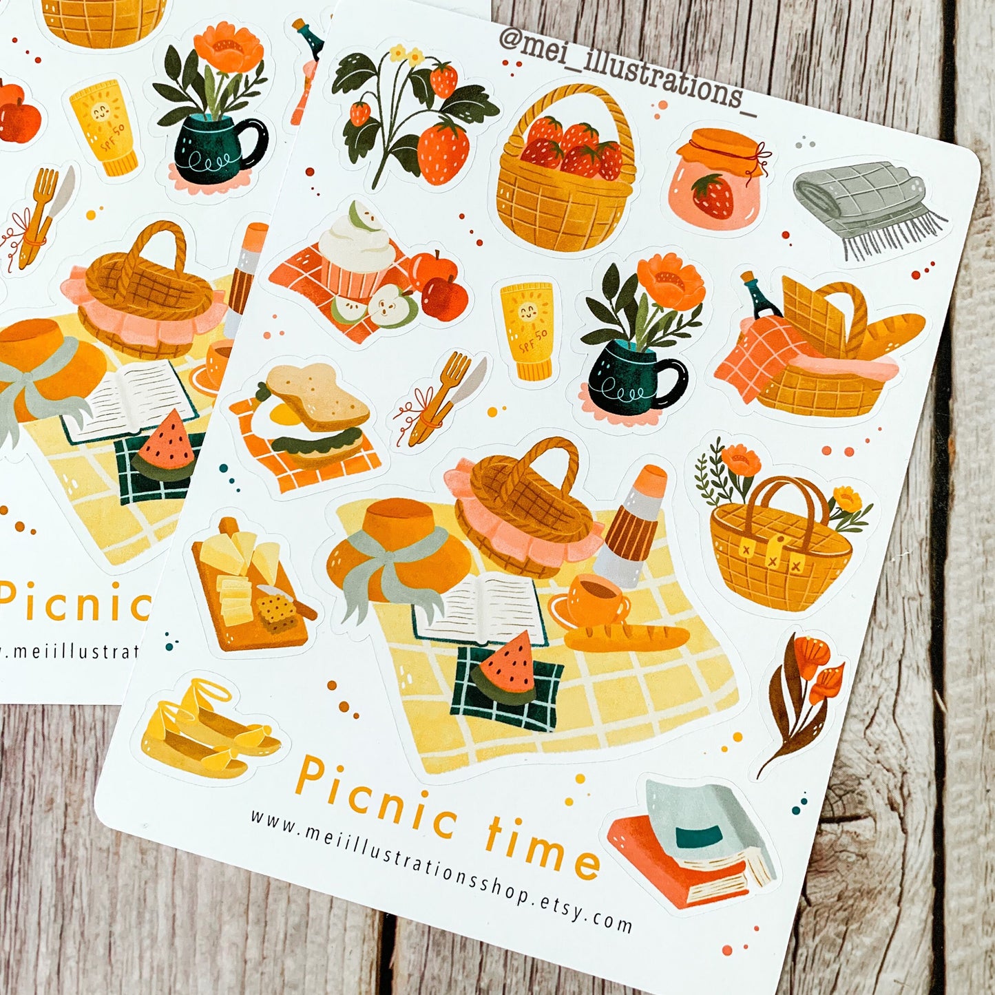 Picnic sticker sheet