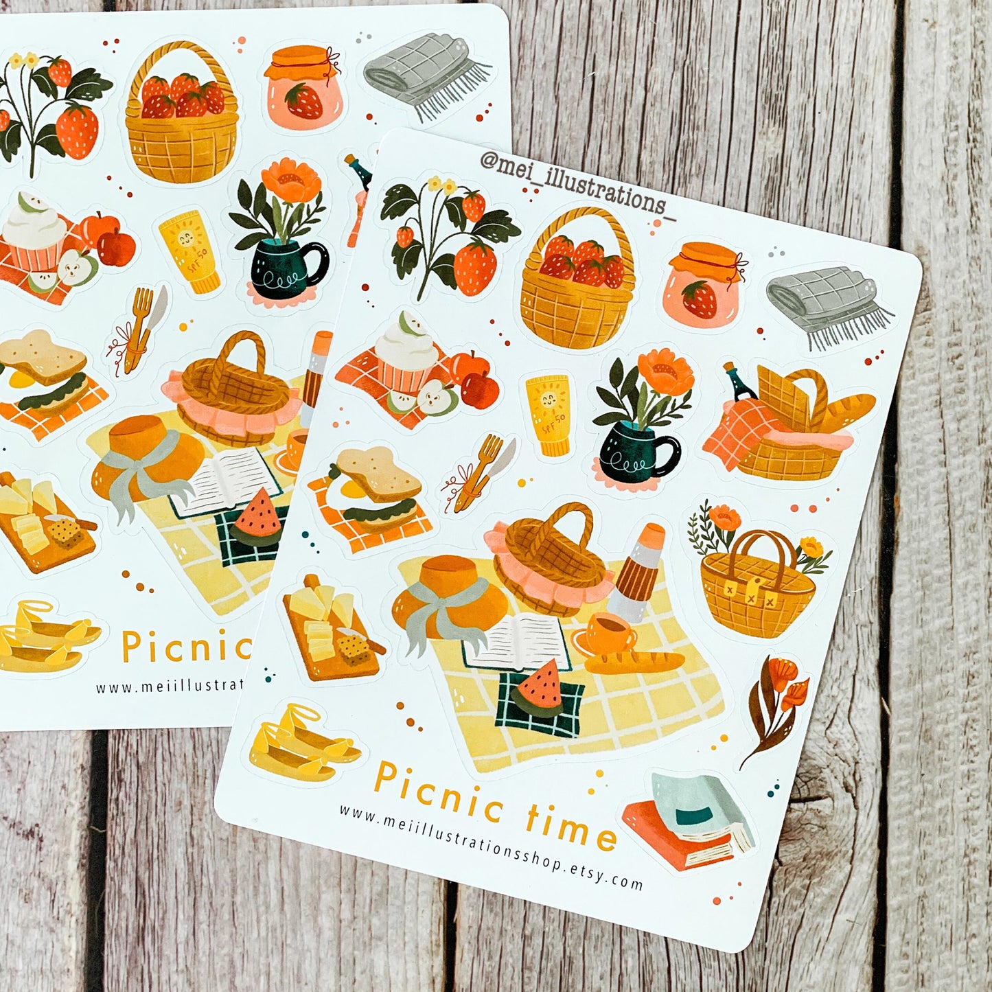 Picnic sticker sheet