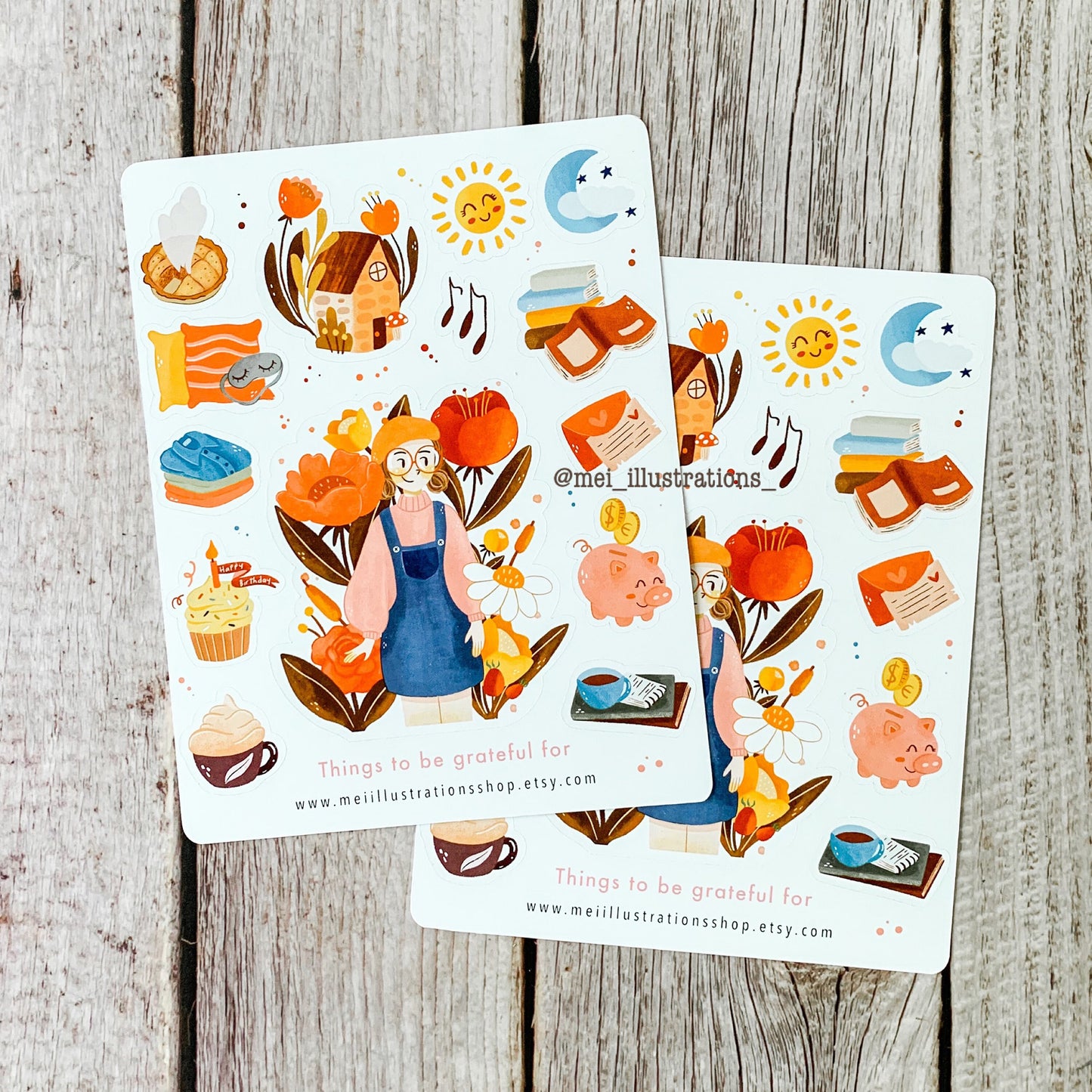 Things to be grateful for vol.1 sticker sheet