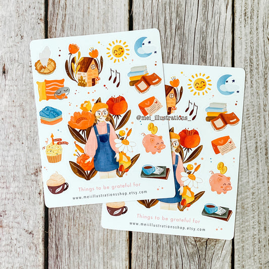 Things to be grateful for vol.1 sticker sheet